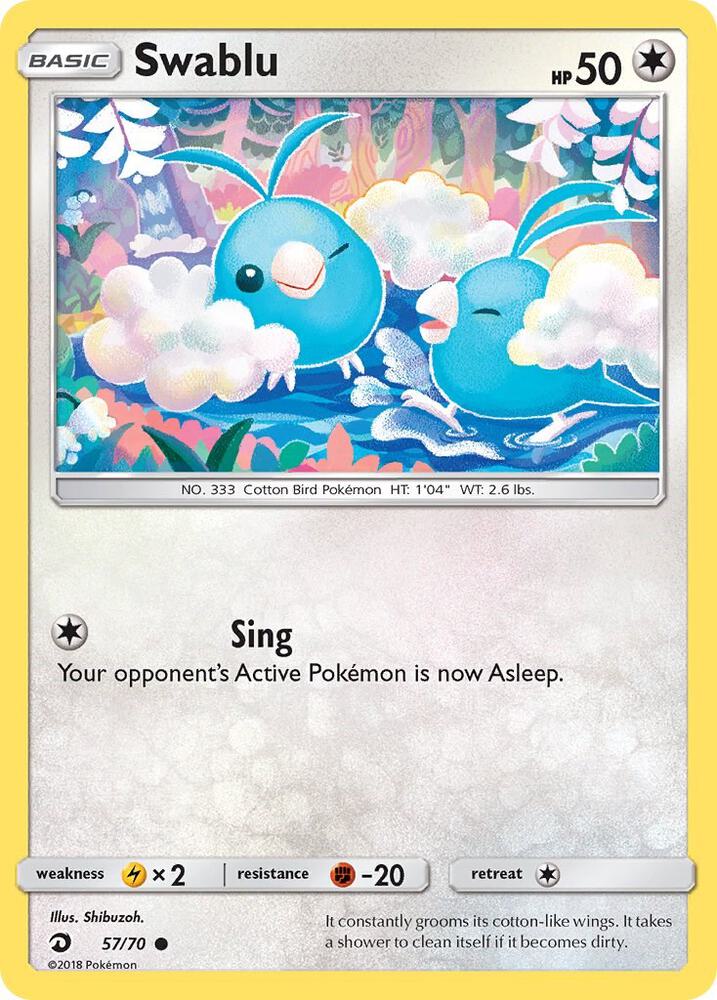 Pokemon - Swablu (57) - Dragon Majesty (DRM)