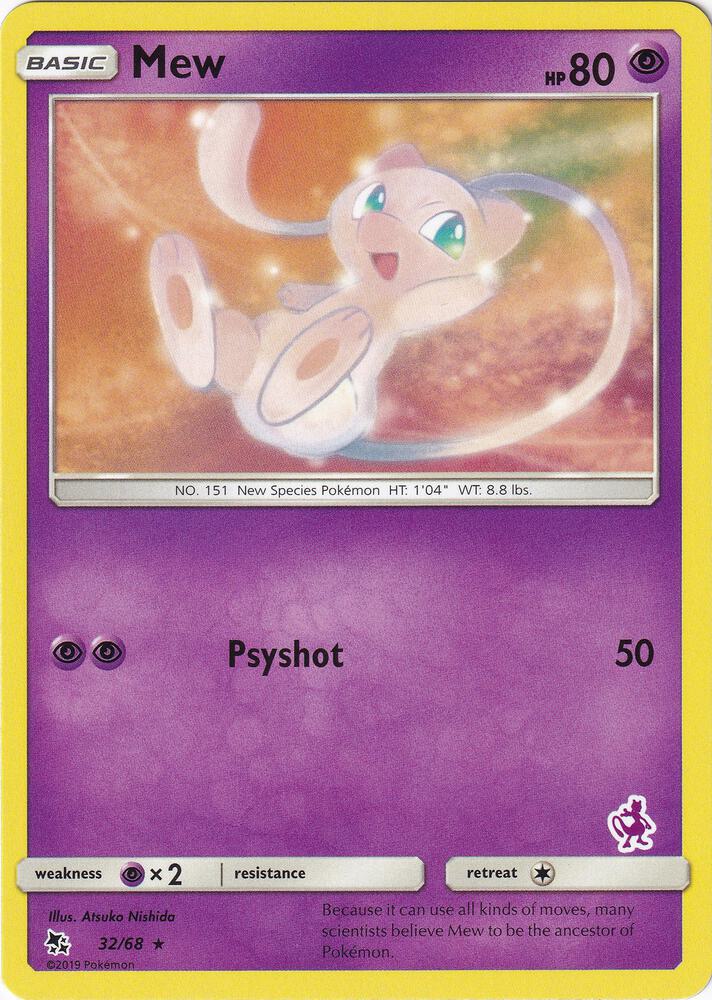 Pokemon - Mew - 32/68 (Mewtwo Stamped) - Battle Academy (BTA)