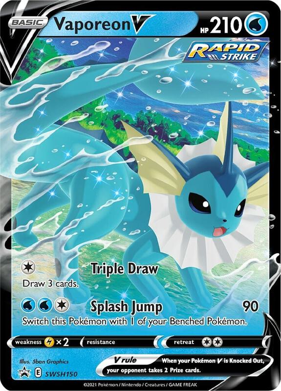 Pokemon - Vaporeon V - SWSH150 - SWSH: Sword & Shield Promo Cards (SWSD)