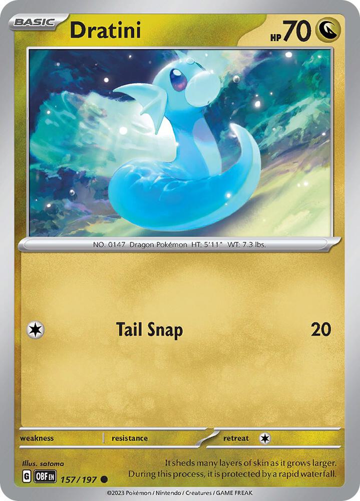 Pokemon - Dratini - SV03: Obsidian Flames (OBF) Reverse Holofoil