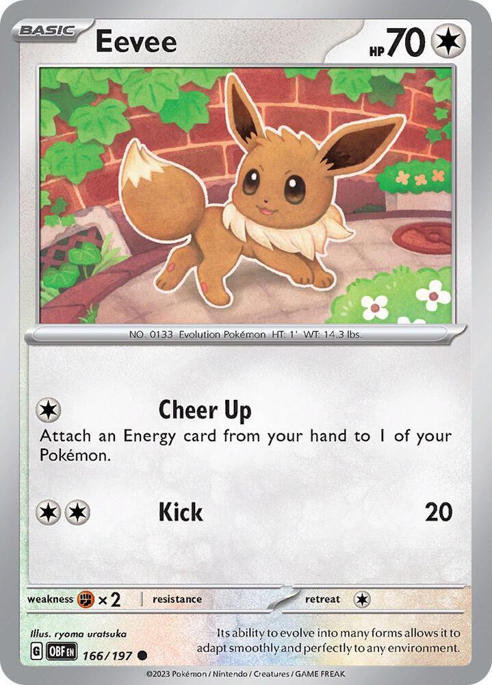 Pokemon - Eevee - SV03: Obsidian Flames (OBF) Reverse Holofoil