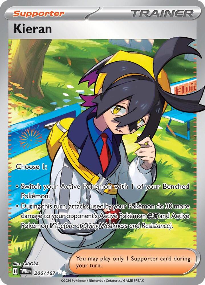 Pokemon - Kieran - 206/167 - SV06: Twilight Masquerade (TWM)