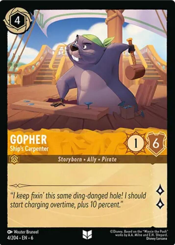Lorcana - Gopher - Ship's Carpenter - Azurite Sea (6)