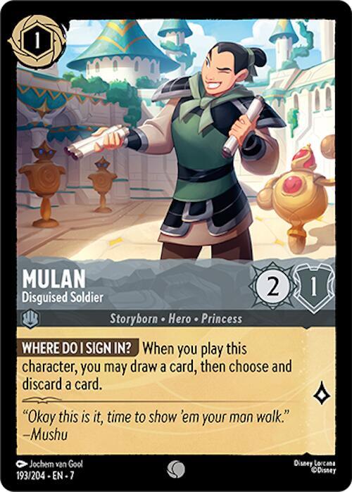 Lorcana - Mulan - Disguised Soldier - Archazia's Island (7)