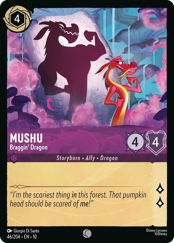 Lorcana - Mushu - Braggin' Dragon - Whispers in the Well (10)