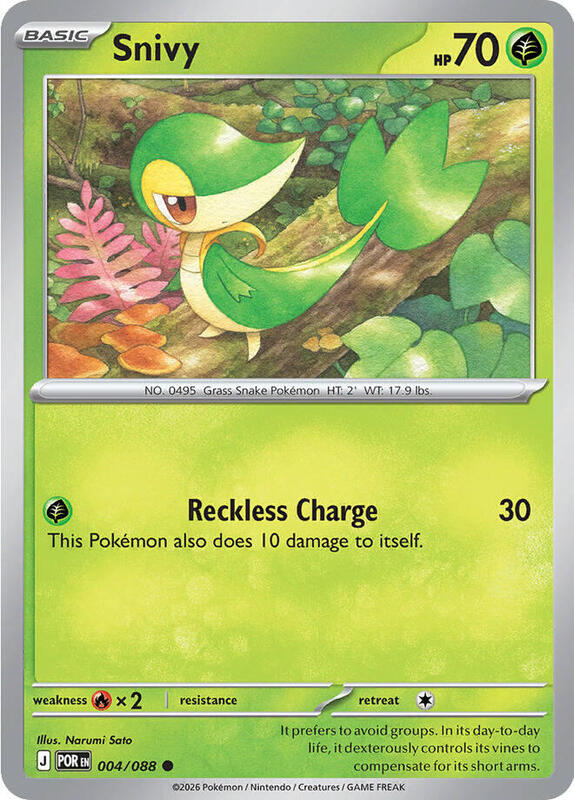 Pokemon - Snivy - ME03: Perfect Order (POR) Reverse Holofoil