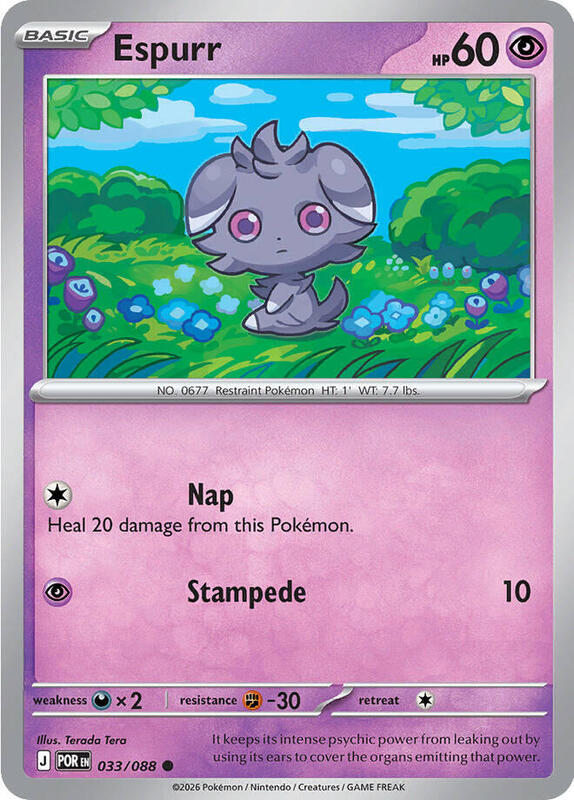 Pokemon - Espurr - 033/088 - ME03: Perfect Order (POR)