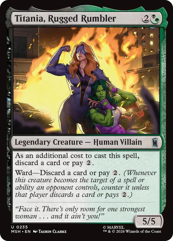 MTG - Titania, Rugged Rumbler - Marvel Super Heroes (MSH)