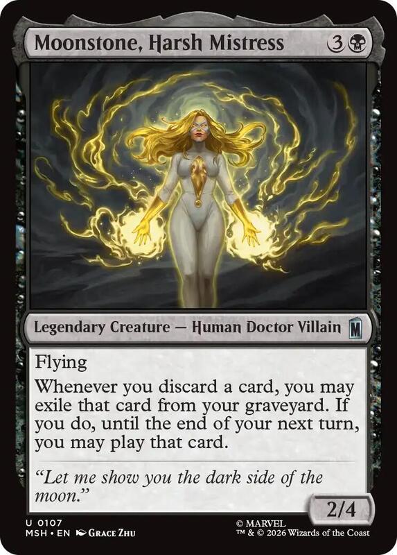 MTG - Moonstone, Harsh Mistress - Marvel Super Heroes (MSH)