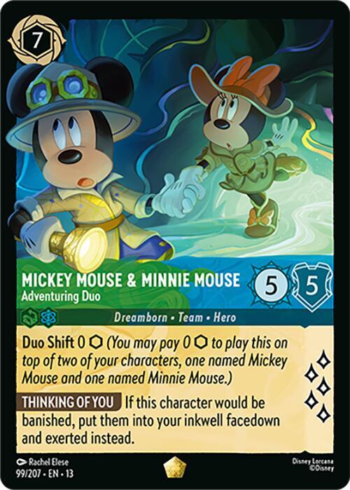 Lorcana - Mickey Mouse & Minnie Mouse - Adventuring Duo - Attack of the Vine! (13) Cold Foil