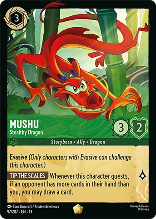 Lorcana - Mushu - Stealthy Dragon - Attack of the Vine! (13)