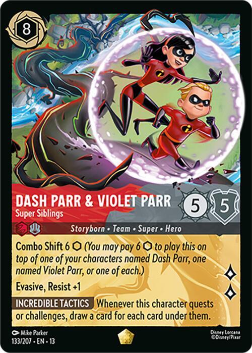 Lorcana - Dash Parr & Violet Parr - Super Siblings - Attack of the Vine! (13)