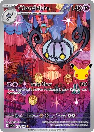 Pokemon - Chandelure - 137/128 - ME: 30th Celebration (30C)