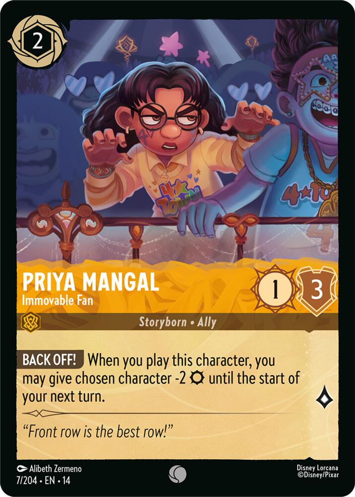 Lorcana - Priya Mangal - Immovable Fan - Hyperia City (14) Hyperia City