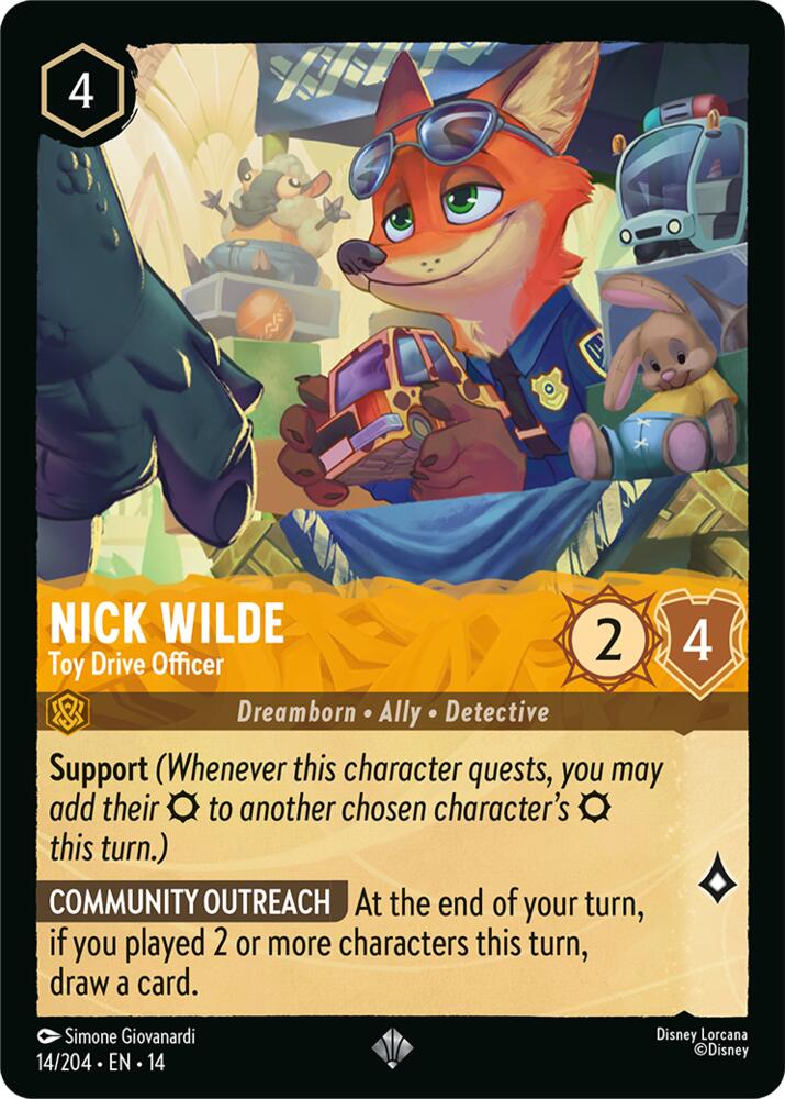 Lorcana - Nick Wilde - Toy Drive Officer - Hyperia City (14)