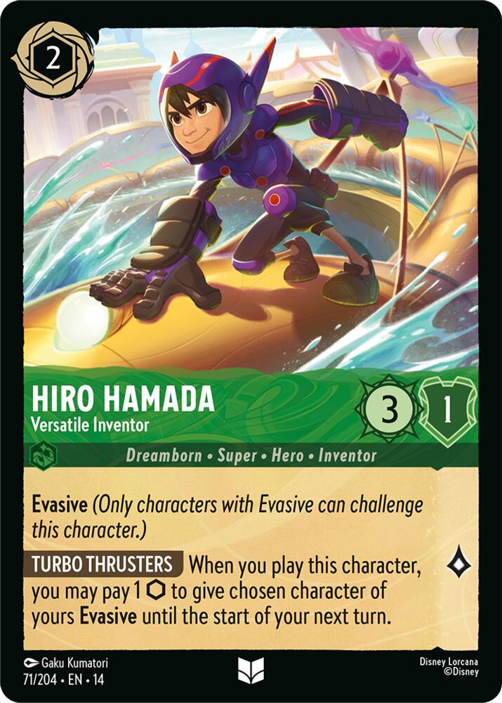 Lorcana - Hiro Hamada - Versatile Inventor - Hyperia City (14) Cold Foil