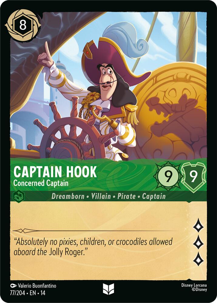 Lorcana - Captain Hook - Concerned Captain - Hyperia City (14)