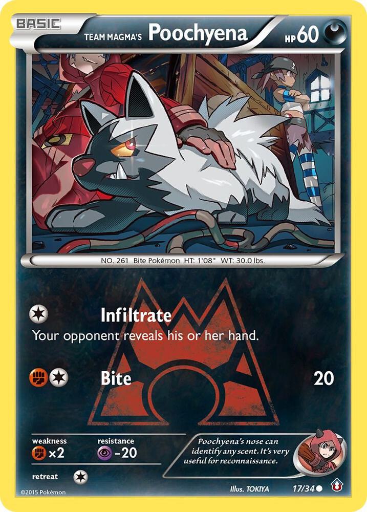 Pokemon - Team Magma's Poochyena - Double Crisis (DCR)
