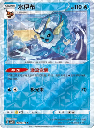 Pokemon - Vaporeon (Rotary Pattern) (CN) Gem 2 #0208