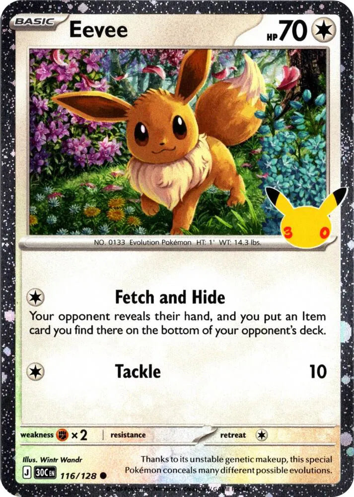 Pokemon - Eevee - 116/128 (30th Celebration) #116/128