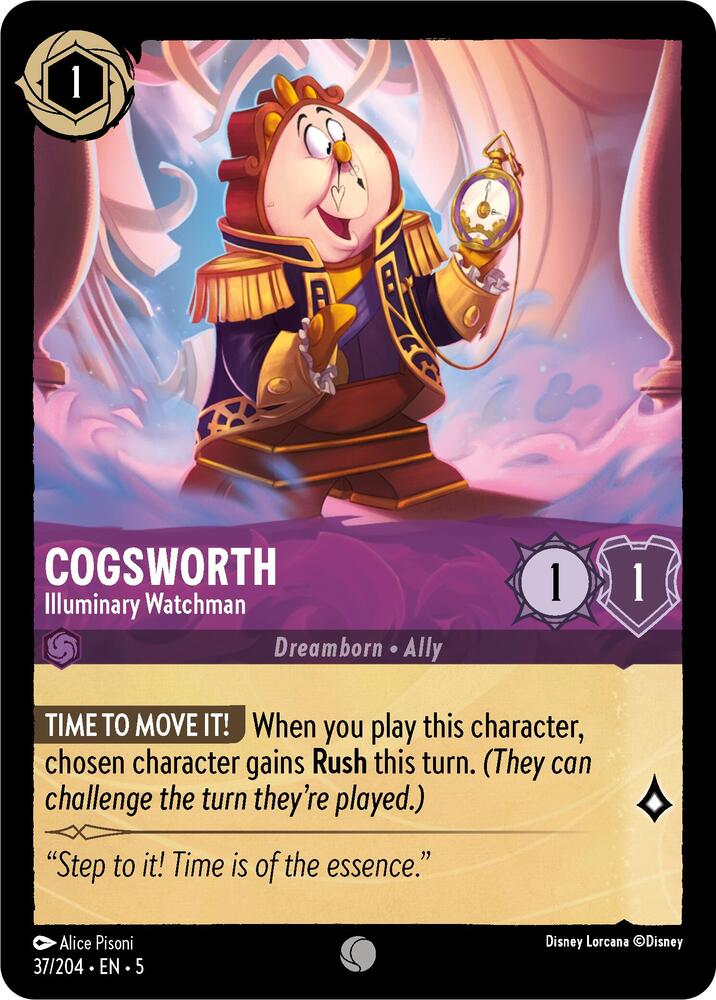 Lorcana - Cogsworth - Illuminary Watchman - Shimmering Skies (5)