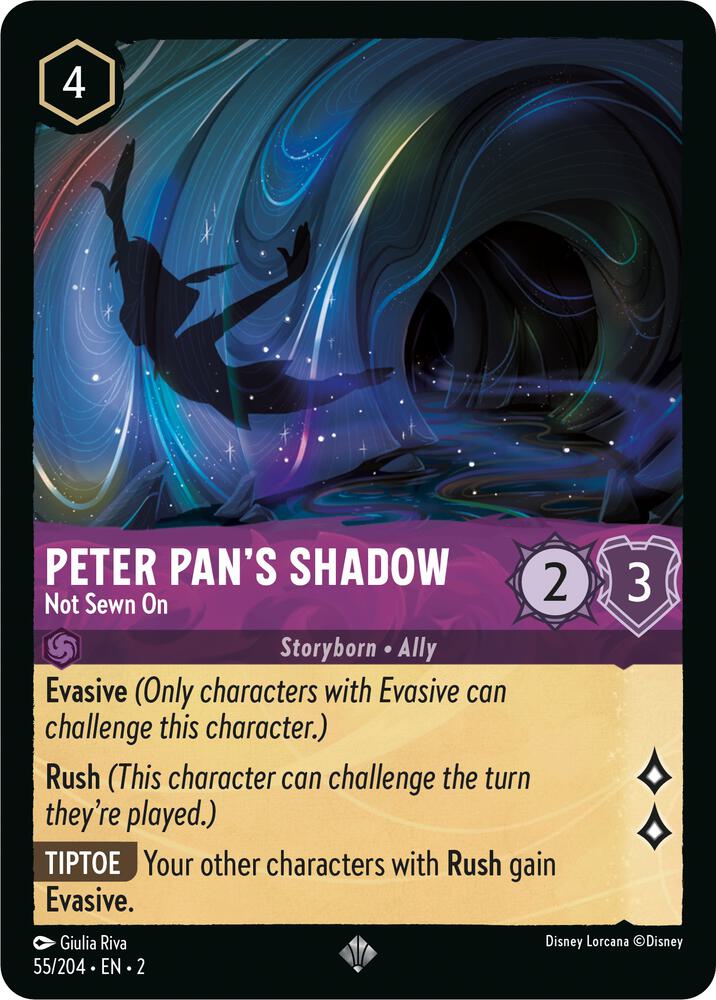 Lorcana - Peter Pan's Shadow - Not Sewn On - Rise of the Floodborn (2)