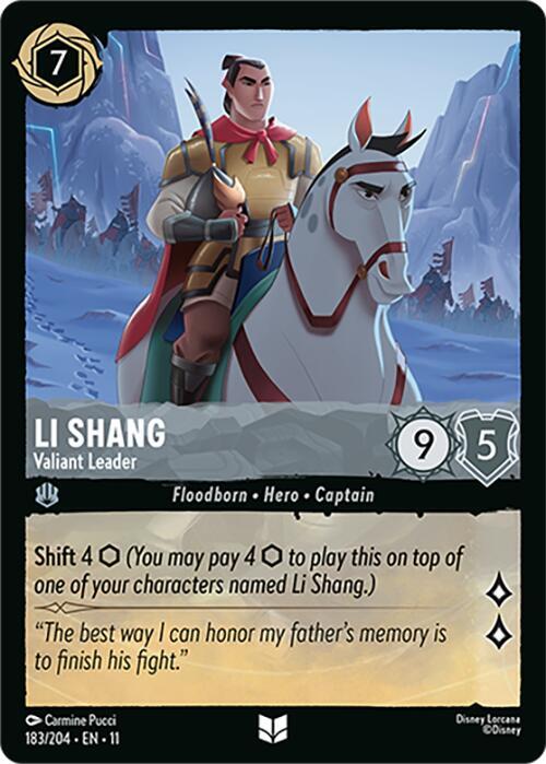 Lorcana - Li Shang - Valiant Leader - Winterspell (11)