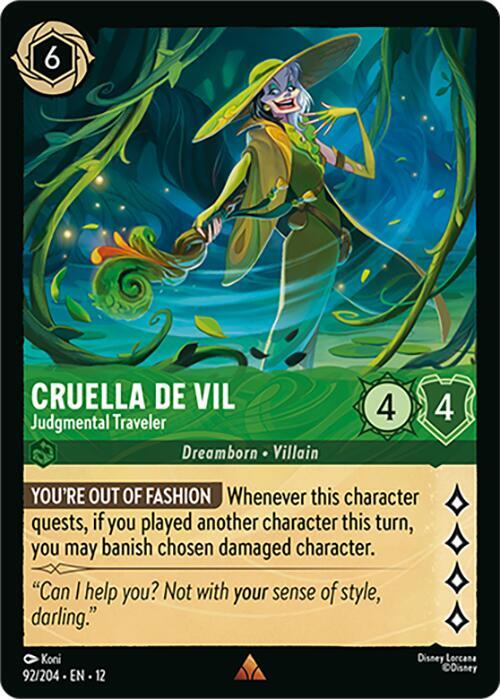 Lorcana - Cruella De Vil - Judgmental Traveler - Wilds Unknown (12)