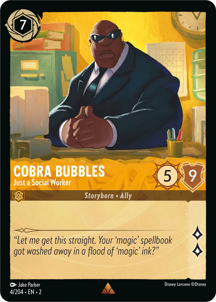 Lorcana - Cobra Bubbles - Just a Social Worker - Rise of the Floodborn (2)