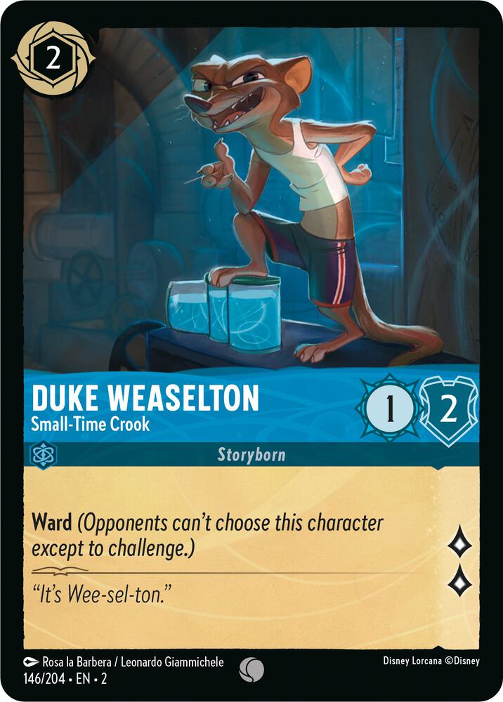 Lorcana - Duke Weaselton - Small-Time Crook - Rise of the Floodborn (2)