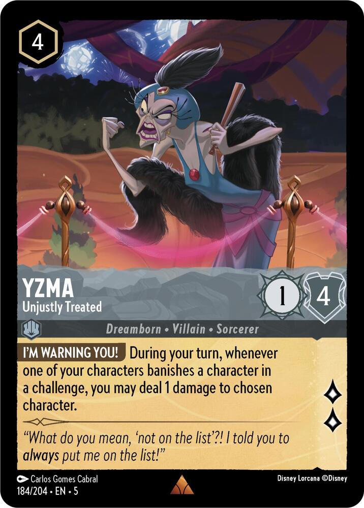 Lorcana - Yzma - Unjustly Treated - Shimmering Skies (5)