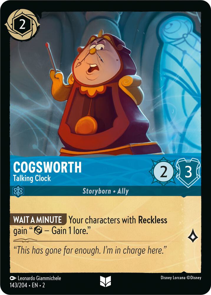 Lorcana - Cogsworth - Talking Clock - Rise of the Floodborn (2)