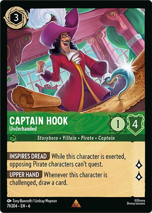 Lorcana - Captain Hook - Underhanded - Azurite Sea (6)