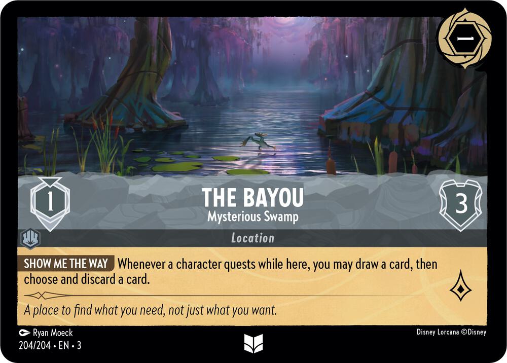 Lorcana - The Bayou - Mysterious Swamp - Into the Inklands (3) Cold Foil
