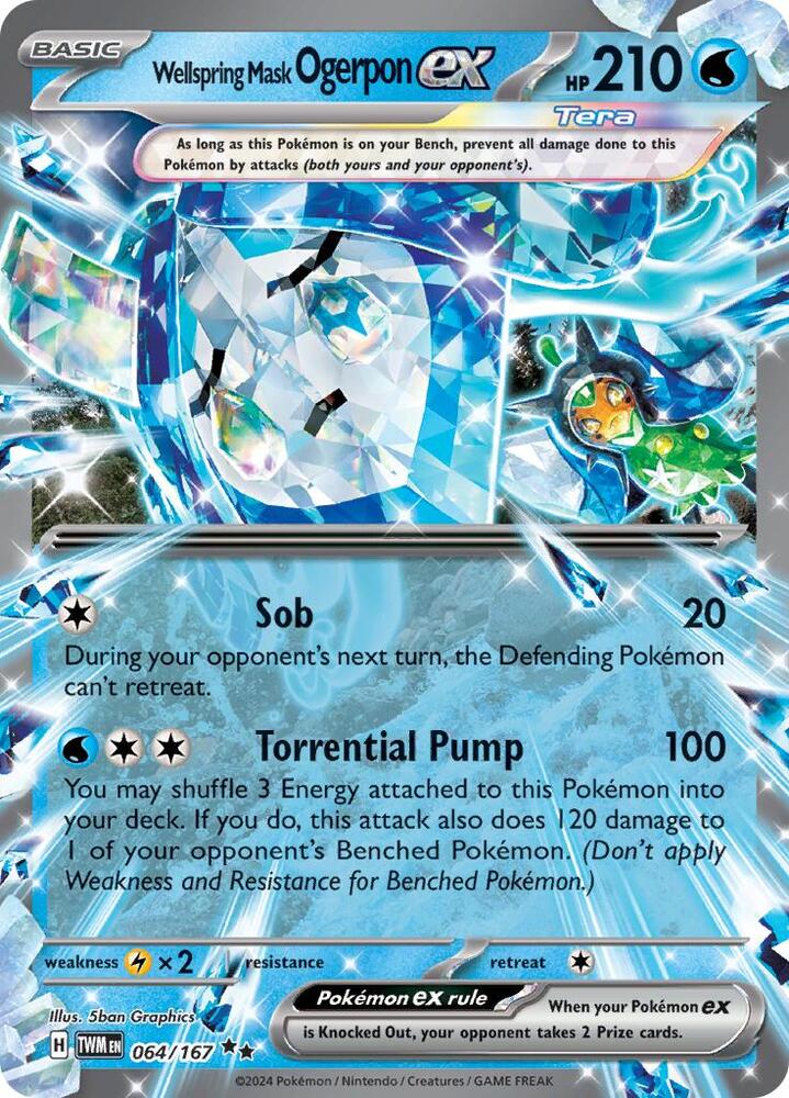 Pokemon - Wellspring Mask Ogerpon ex - 064/167 - SV06: Twilight Masquerade (TWM)