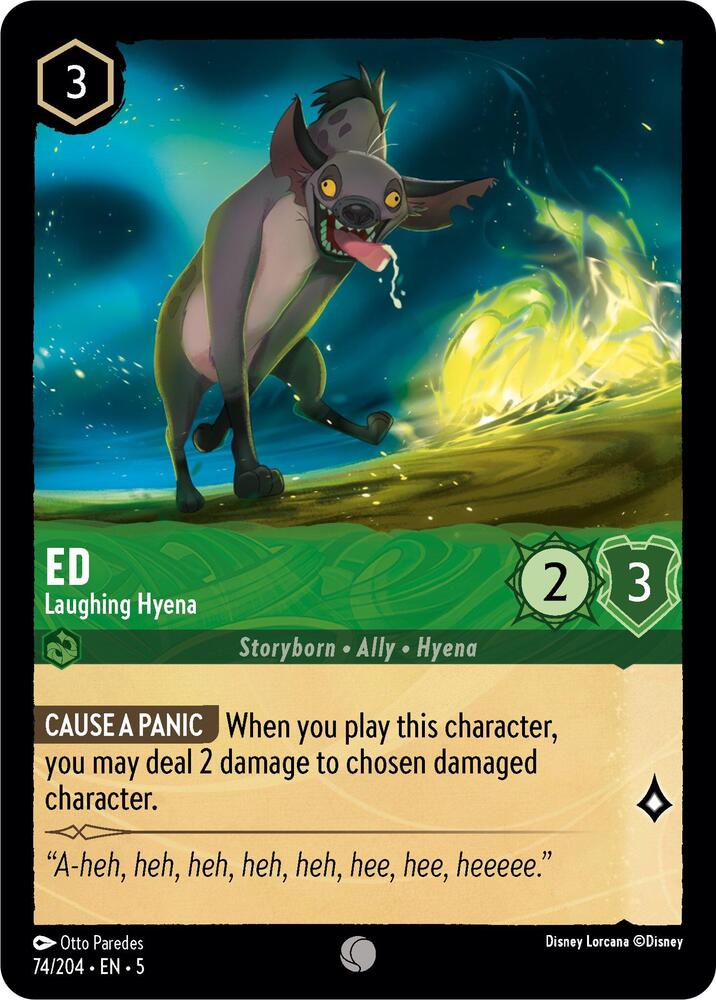 Lorcana - Ed - Laughing Hyena - Cold Foil - Shimmering Skies (5)
