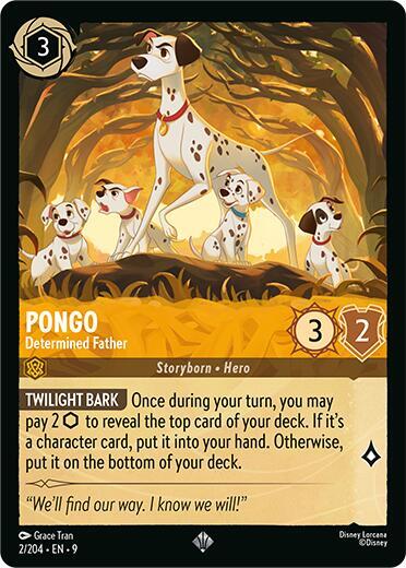 Lorcana - Pongo - Determined Father - Fabled (9)