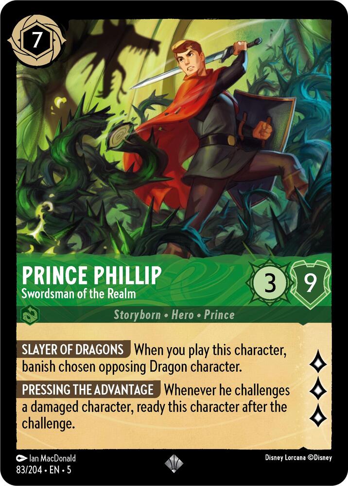Lorcana - Prince Phillip - Swordsman of the Realm - Shimmering Skies (5)