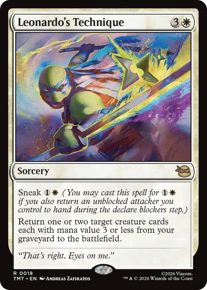 MTG - Leonardo's Technique - Teenage Mutant Ninja Turtles (TMT) Foil