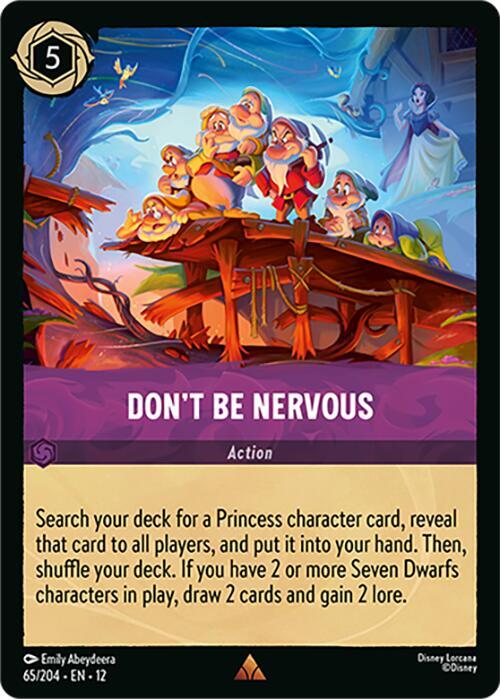 Lorcana - Don't Be Nervous - Wilds Unknown (12) Cold Foil