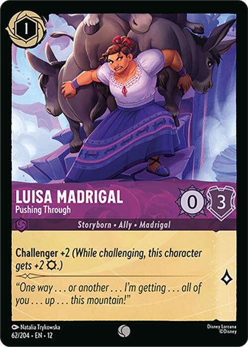 Lorcana - Luisa Madrigal - Pushing Through - Wilds Unknown (12) Cold Foil
