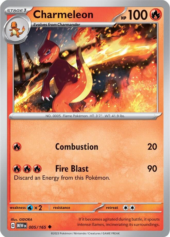 Pokemon - Charmeleon - 005/165 - SV: Scarlet & Violet 151 (MEW)