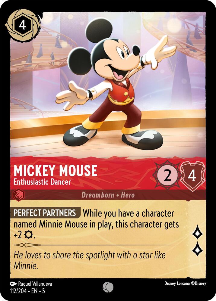 Lorcana - Mickey Mouse - Enthusiastic Dancer - Cold Foil - Shimmering Skies (5)