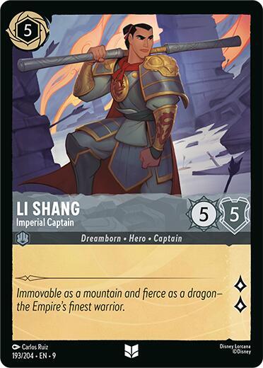 Lorcana - Li Shang - Imperial Captain - Fabled (9)