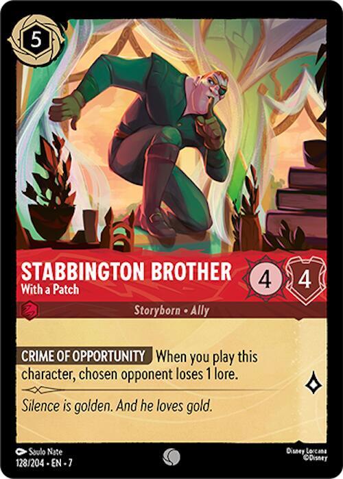 Lorcana - Stabbington Brother - With a Patch - Archazia's Island (7) Cold Foil