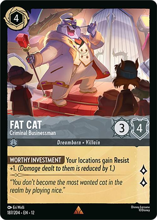 Lorcana - Fat Cat - Criminal Businessman - Wilds Unknown (12)