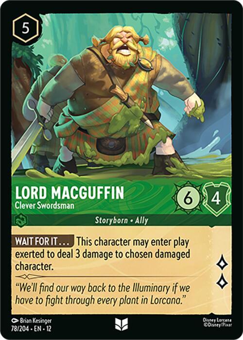 Lorcana - Lord MacGuffin - Clever Swordsman - Wilds Unknown (12)
