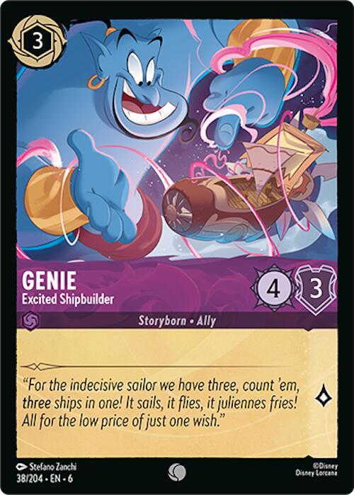 Lorcana - Genie - Excited Shipbuilder - Azurite Sea (6) Cold Foil