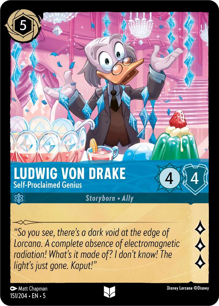Lorcana - Ludwig Von Drake - Self-Proclaimed Genius - Shimmering Skies (5)
