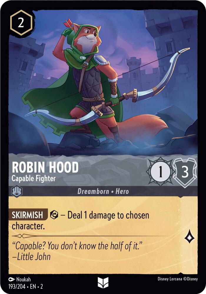 Lorcana - Robin Hood - Capable Fighter - Rise of the Floodborn (2)